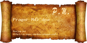 Prager Médea névjegykártya